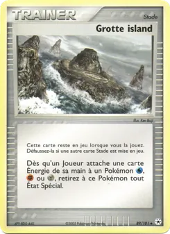 Carte Grotte island de l'extension EX Légendes Oubliées, numéro 89/101