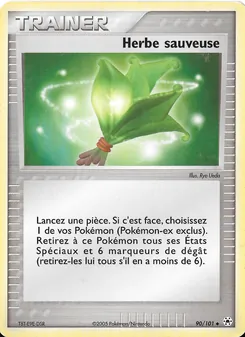 Carte Herbe sauveuse de l'extension EX Légendes Oubliées, numéro 90/101