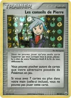 Carte Les conseils de Pierre de l'extension EX Légendes Oubliées, numéro 92/101