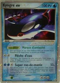 Carte Kyogre ex de l'extension EX Légendes Oubliées, numéro 94/101