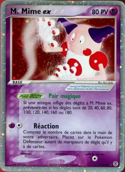 Carte M. Mime ex de l'extension EX Rouge Feu & Vert Feuille, numéro 111/112