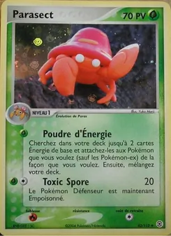 Carte Parasect de l'extension EX Rouge Feu & Vert Feuille, numéro 43/112
