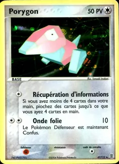 Carte Porygon de l'extension EX Rouge Feu & Vert Feuille, numéro 47/112