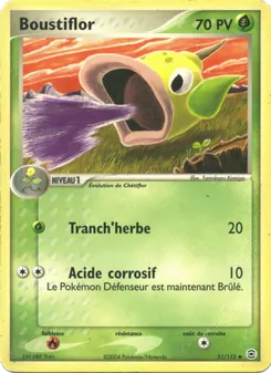 Carte Boustiflor de l'extension EX Rouge Feu & Vert Feuille, numéro 51/112
