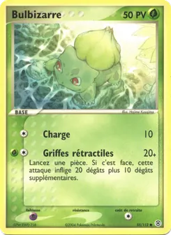 Carte Bulbizarre de l'extension EX Rouge Feu & Vert Feuille, numéro 55/112