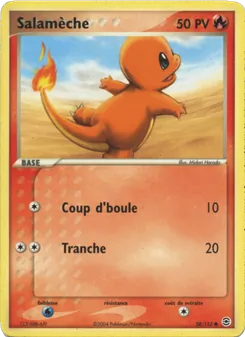 Carte Salamèche de l'extension EX Rouge Feu & Vert Feuille, numéro 58/112