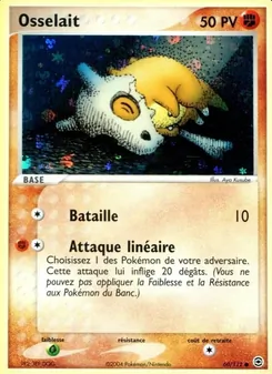 Carte Osselait de l'extension EX Rouge Feu & Vert Feuille, numéro 60/112