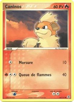 Carte Caninos de l'extension EX Rouge Feu & Vert Feuille, numéro 64/112