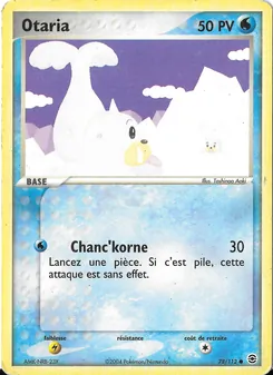 Carte Otaria de l'extension EX Rouge Feu & Vert Feuille, numéro 78/112