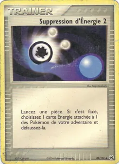 Carte Suppression d'Énergie 2 de l'extension EX Rouge Feu & Vert Feuille, numéro 89/112
