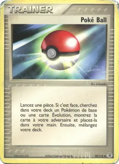 Carte Poké Ball de l'extension EX Rouge Feu & Vert Feuille, numéro 95/112