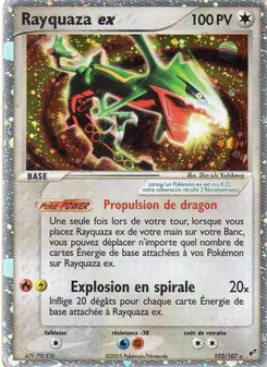 Carte Rayquaza ex de l'extension EX Deoxys, numéro 102/107