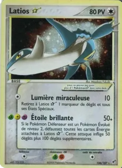 Carte Latios ☆ de l'extension EX Deoxys, numéro 106/107