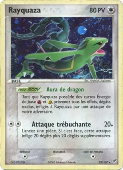 Carte Rayquaza de l'extension EX Deoxys, numéro 22/107