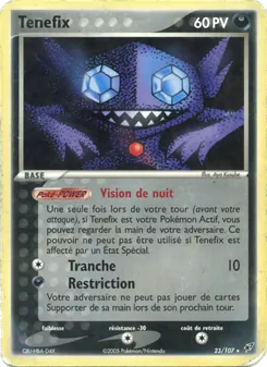 Carte Ténéfix de l'extension EX Deoxys, numéro 23/107