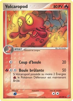 Carte Volcaropod de l'extension EX Deoxys, numéro 37/107