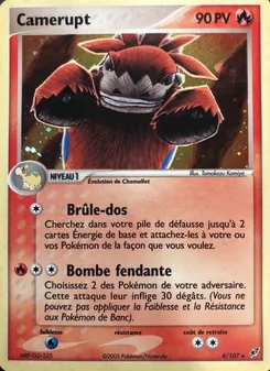 Carte Camérupt de l'extension EX Deoxys, numéro 4/107