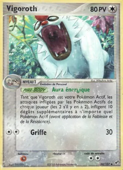 Carte Vigoroth de l'extension EX Deoxys, numéro 50/107
