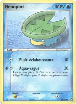 Carte Nénupiot de l'extension EX Deoxys, numéro 63/107
