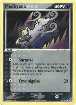 Carte Medhyena de l'extension EX Deoxys, numéro 70/107