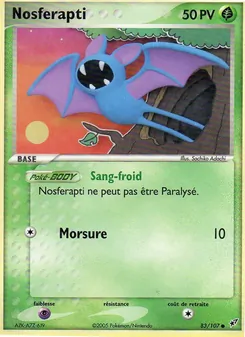 Carte Nosferapti de l'extension EX Deoxys, numéro 83/107
