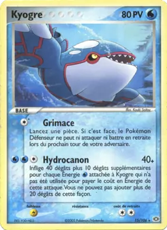 Carte Kyogre de l'extension EX Émeraude, numéro 15/106