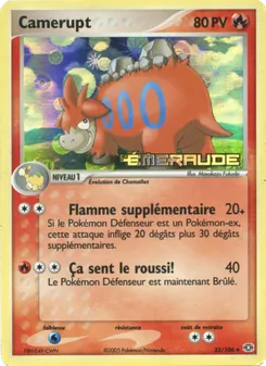 Carte Camérupt de l'extension EX Émeraude, numéro 23/106