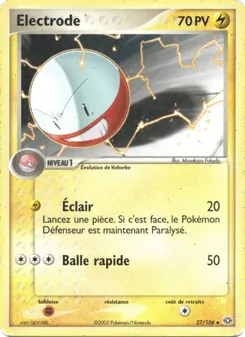 Carte Électrode de l'extension EX Émeraude, numéro 27/106