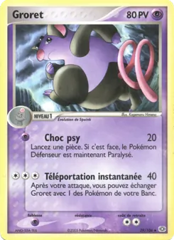 Carte Groret de l'extension EX Émeraude, numéro 29/106