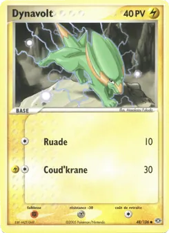 Carte Dynavolt de l'extension EX Émeraude, numéro 48/106