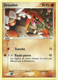 Carte Groudon de l'extension EX Émeraude, numéro 5/106