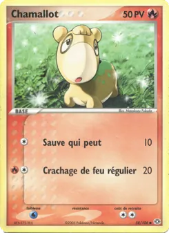 Carte Chamallot de l'extension EX Émeraude, numéro 58/106