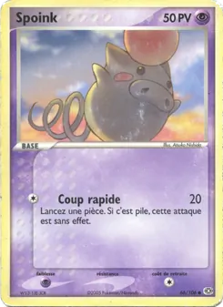 Carte Spoink de l'extension EX Émeraude, numéro 66/106