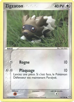 Carte Zigzaton de l'extension EX Émeraude, numéro 74/106