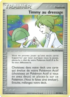 Carte Timmy au dressage de l'extension EX Émeraude, numéro 85/106