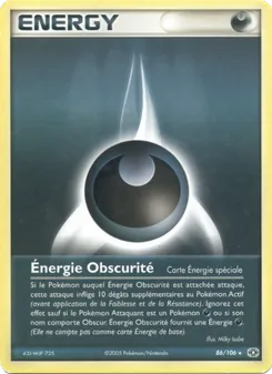 Carte Énergie Obscurité de l'extension EX Émeraude, numéro 86/106