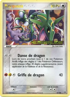 Carte Rayquaza de l'extension EX Émeraude, numéro 9/106