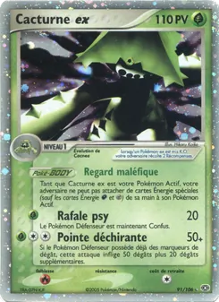 Carte Cacturne ex de l'extension EX Émeraude, numéro 91/106