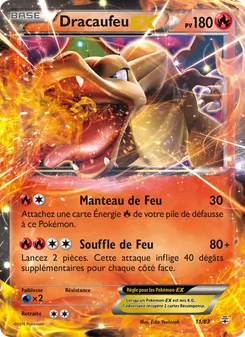 Carte Dracaufeu-EX de l'extension Générations, numéro 11/83