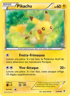Carte Pikachu de l'extension Générations, numéro 26/83