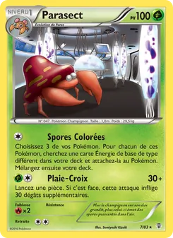 Carte Parasect de l'extension Générations, numéro 7/83