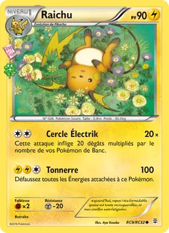 Carte Raichu de l'extension Générations, numéro RC9/83