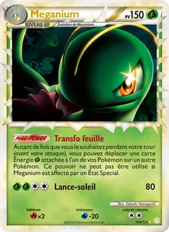 Carte Méganium de l'extension HeartGold SoulSilver, numéro 109/123