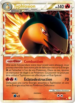 Carte Typhlosion de l'extension HeartGold SoulSilver, numéro 110/123