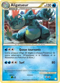 Carte Aligatueur de l'extension HeartGold SoulSilver, numéro 20/123