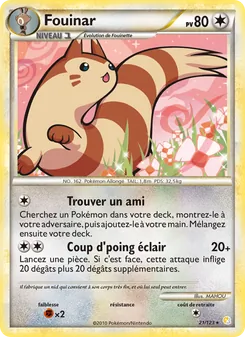 Carte Fouinar de l'extension HeartGold SoulSilver, numéro 21/123