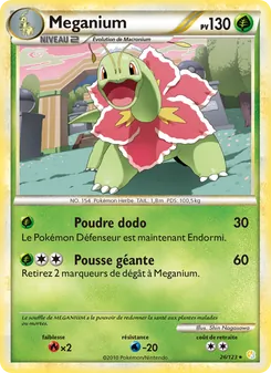 Carte Méganium de l'extension HeartGold SoulSilver, numéro 26/123