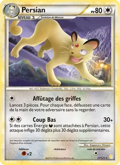 Carte Persian de l'extension HeartGold SoulSilver, numéro 27/123