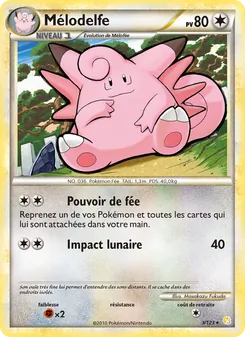Carte Mélodelfe de l'extension HeartGold SoulSilver, numéro 3/123