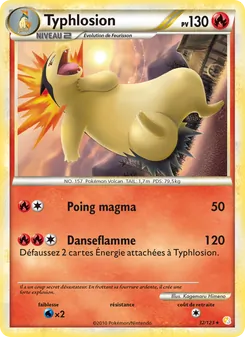 Carte Typhlosion de l'extension HeartGold SoulSilver, numéro 32/123